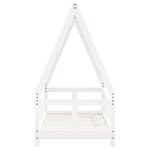 vidaXL Cadre de lit pour enfant blanc 70x140 cm bois de pin massif