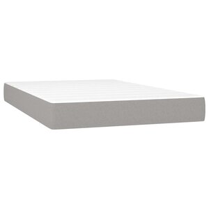 vidaXL Matelas de lit à ressorts ensachés fermeté moyenne Gris clair 120x200x20 cm