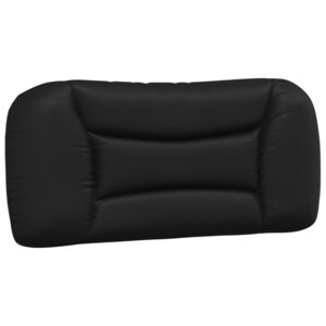 vidaXL Coussin de tête de lit noir 90 cm similicuir