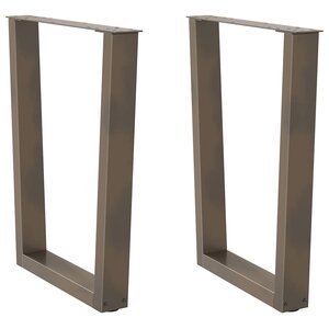 vidaXL Pieds de table à manger en forme de V  2 pièces  acier naturel  70 x (72-73 3) cm