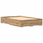 Cadre de lit vidaXL avec tiroirs Chêne Artisan 120x190 cm Bois reconstitué