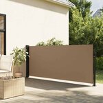vidaXL Auvent latéral rétractable taupe 100x500 cm