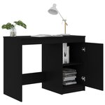 vidaXL Bureau Noir 100x50x76 cm Bois d’ingénierie