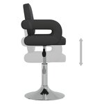 vidaXL Chaises pivotantes à manger lot de 6 noir similicuir