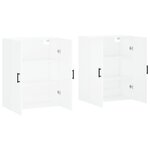 vidaXL Armoires murales 2 Pièces blanc 69 5x34x90 cm