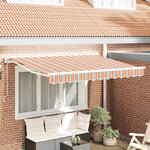 vidaXL Auvent Rétractable Rayure Multicolore 350x200 cm tissu
