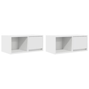 vidaXL Meubles TV 2 Pièces blanc 60x31x25 5 cm bois d'ingénierie