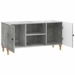 vidaXL Meuble TV Gris béton 102 x 34 5 x 50 cm Bois d'ingénierie