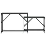 vidaXL Tables console gigognes 2 Pièces noir bois d'ingénierie