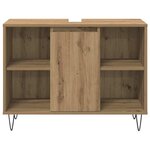 vidaXL Ensemble de meubles pour salle de bain 3 Pièces Chêne artisanal