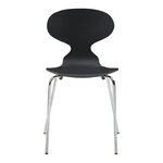 Lot de 4 chaises de salle à manger moderne design robuste noir / chrome 03_0009838