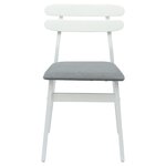 vidaXL Chaise de salle à manger 2 Pièces Blanc et Gris
