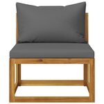 vidaXL Salon de jardin 6 Pièces avec coussins Bois d'acacia solide