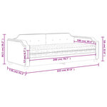 vidaXL Lit de jour avec matelas gris clair 100x200 cm tissu