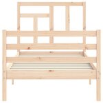 vidaXL Cadre de lit sans matelas 90x200 cm bois massif