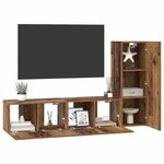 vidaXL Ensemble meuble TV 3 Pièces Bois Ancien Bois d'ingénierie