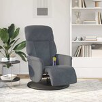 vidaXL Fauteuil de massage inclinable Gris foncé 91 x 71 x 105 cm