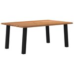 vidaXL Table à manger marron clair bois de chêne massif rectangulaire