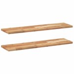 vidaXL Étagères flottantes 2 Pièces 80x20x2 cm acacia massif à l'huile