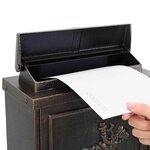 vidaXL Boîte aux lettres murale Bronze 29 x 13 x 41 cm Aluminium coulé