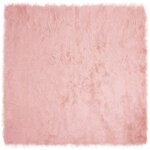 vidaXL Tapis en fausse Tafalla Rose 240 x 240 cm Polyester