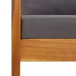 vidaXL Salon de jardin 5 Pièces avec coussins Bois d'acacia solide