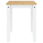 vidaXL Table à manger Corona blanc 112x60x75 cm bois massif de pin