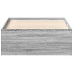 vidaXL Cadre de lit sans matelas sonoma gris 90x200 cm