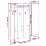 vidaXL Porte-manteau mural Blanc 100 x 10 x 100 cm Bois d'ingénierie