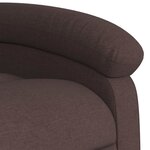 vidaXL Fauteuil inclinable de massage électrique Marron foncé Tissu