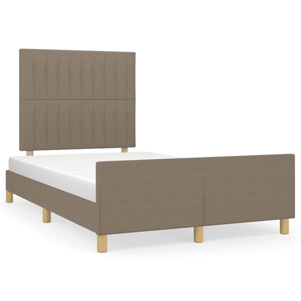 vidaXL Cadre de lit sans matelas taupe 120x200 cm tissu