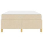 vidaXL Lit à ressorts avec matelas Crème et Blanc 120 x 200 cm tissu
