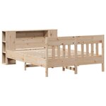 vidaXL Lit bibliothèque sans matelas 120x200 cm bois de pin massif