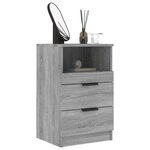vidaXL Table de chevet Sonoma gris Bois d'ingénierie