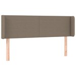 vidaXL Tête de lit à LED Taupe 147x16x78/88 cm Tissu