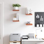 vidaXL Étagère Murale 4 Pièces Rouge 23 x 23 5 x 4 cm Bois d'ingénierie