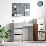 vidaXL Bureau Gris Sonoma 90 x 37 5 x 75 cm Bois d'ingénierie