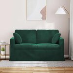 vidaXL Canapé Vert foncé 138 x 78 x 80 cm Velours