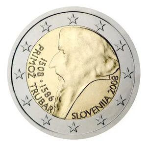 2 euros commémorative Slovénie 2008 - Primoz Trubar.
