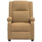 vidaXL Fauteuil inclinable électrique Marron Velours