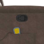 vidaXL Fauteuil inclinable de massage marron tissu microfibre