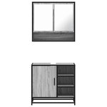 vidaXL Ensemble de meubles de salle de bain 2 Pièces Sonoma gris