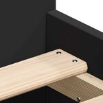 vidaXL Cadre de lit sans matelas noir 90x190 cm