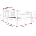 vidaXL Cadre de lit sans matelas bois massif 120x200 cm