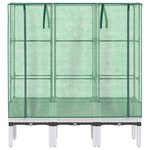 vidaXL Jardinière surélevée avec housse aspect rotin 120x40x140 cm