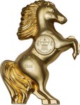 Pièce de monnaie en Argent 1000 Togrog g 31.1 (1 oz) Millésime 2026 Shaped Lunar Year WILD HORSE