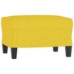 vidaXL Ensemble de canapés 3 Pièces avec coussins Jaune clair Tissu