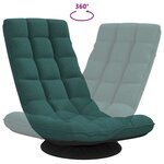 VidaXL Fauteuil de sol pivotant vert foncé 70x51x79 cm tissu
