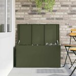 vidaXL Boîte de Rangement Extérieure Vert olive 100 x 50.5 x 50 cm