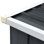 vidaXL Abri de stockage à bois Acier galvanisé 330x84x152cm Anthracite